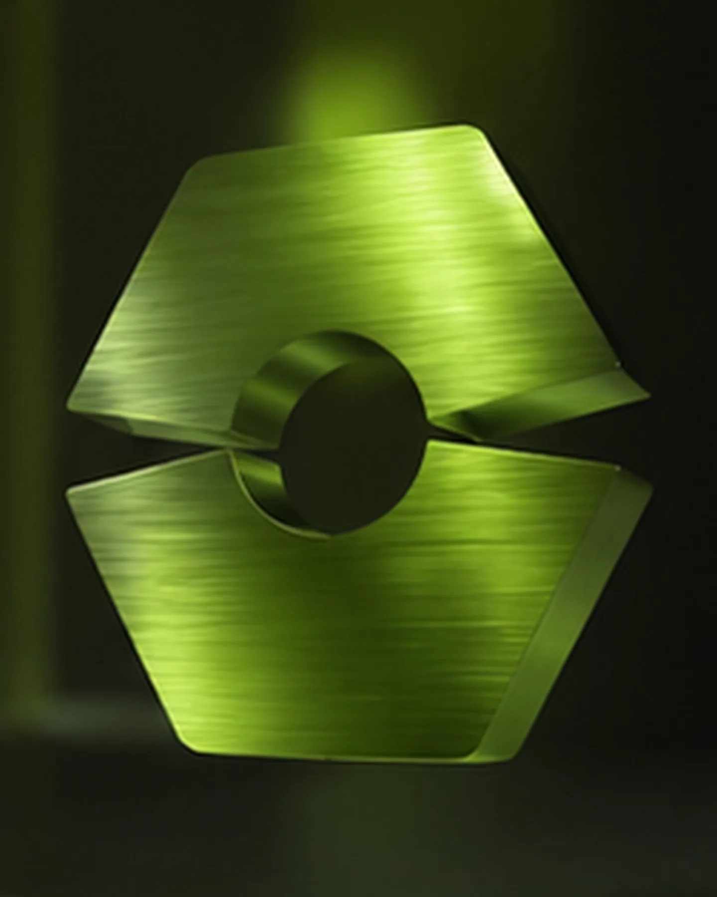 Brail symbol rendered in metal